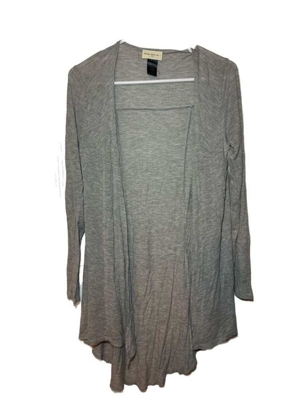 Enough‎ About Me Women's Gray Open Front Draped Cardigan